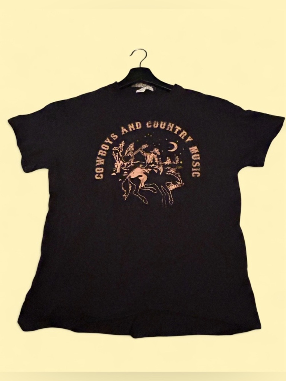 Dress Up “Cowboys & Country Music” Black Graphic Tee